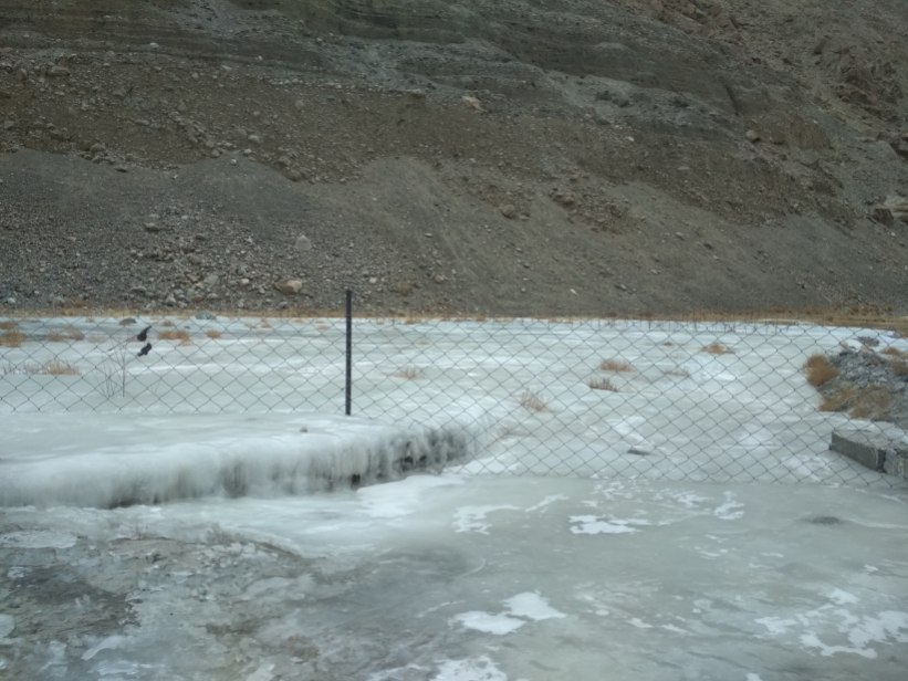 Frozen streams before Changla